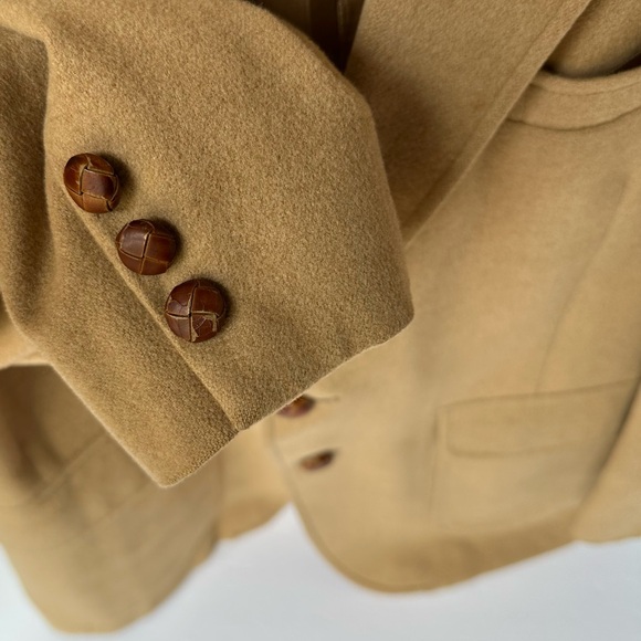 Men’s 100% Camel Hair Vintage Sport Coat Blazer Jacket 42” Chest Made in USA - Picture 6 of 12